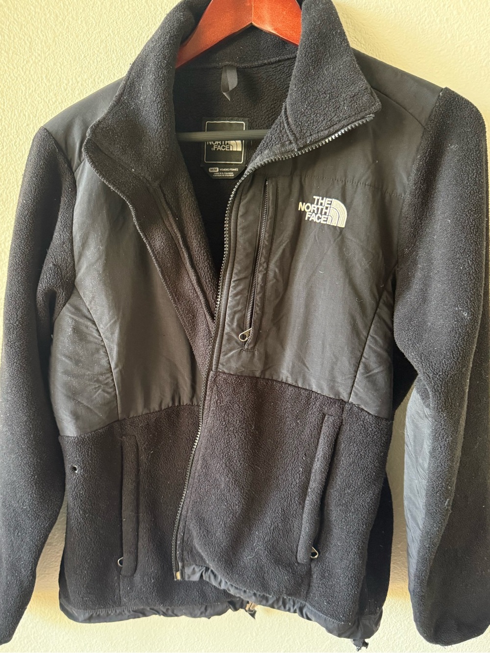 The North Face Black Men's Fleece Jacket with Chest Zip Pocket